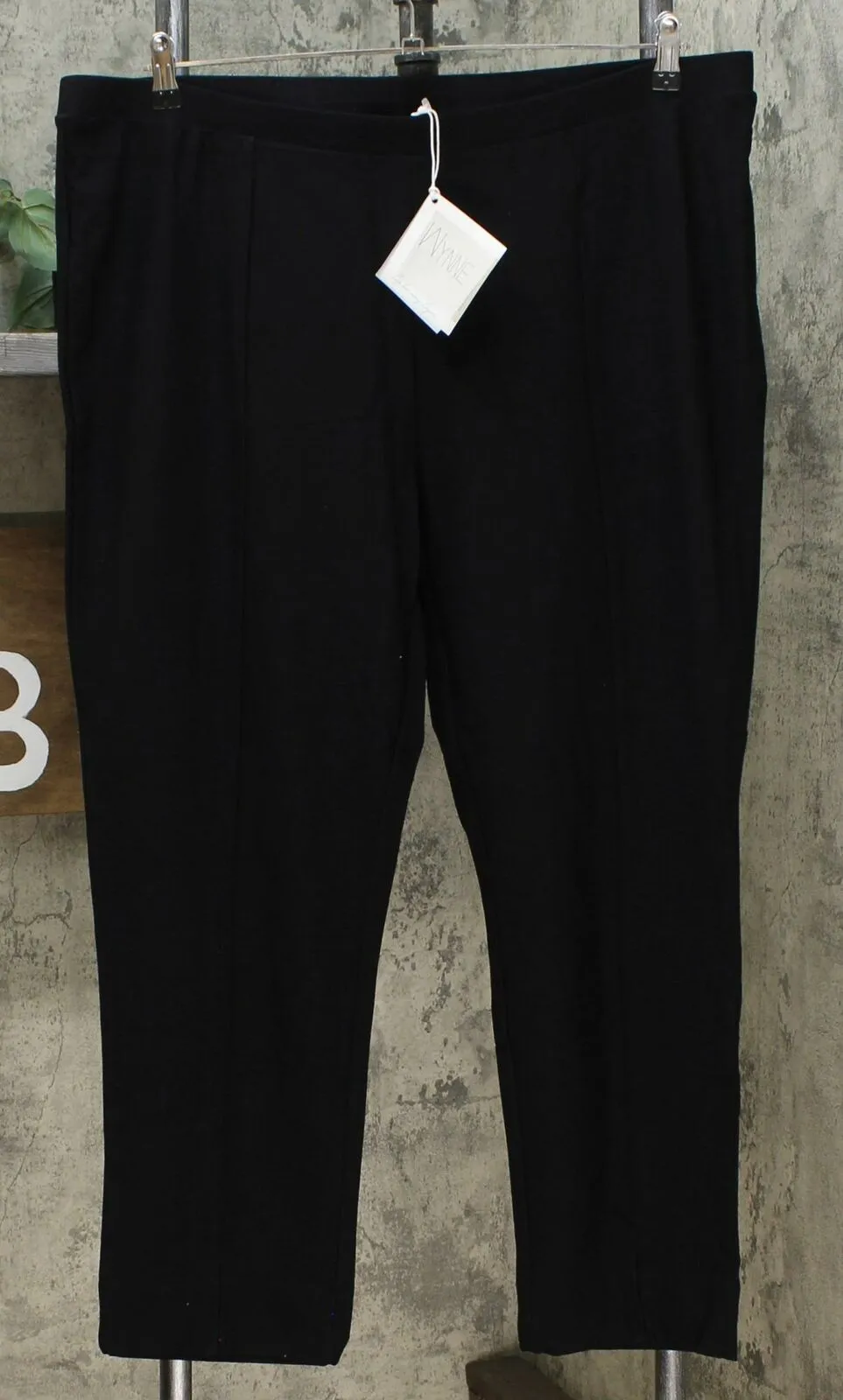MarlaWynne WynneLayers Women's Plus Size Knit Crepe Ankle Pants