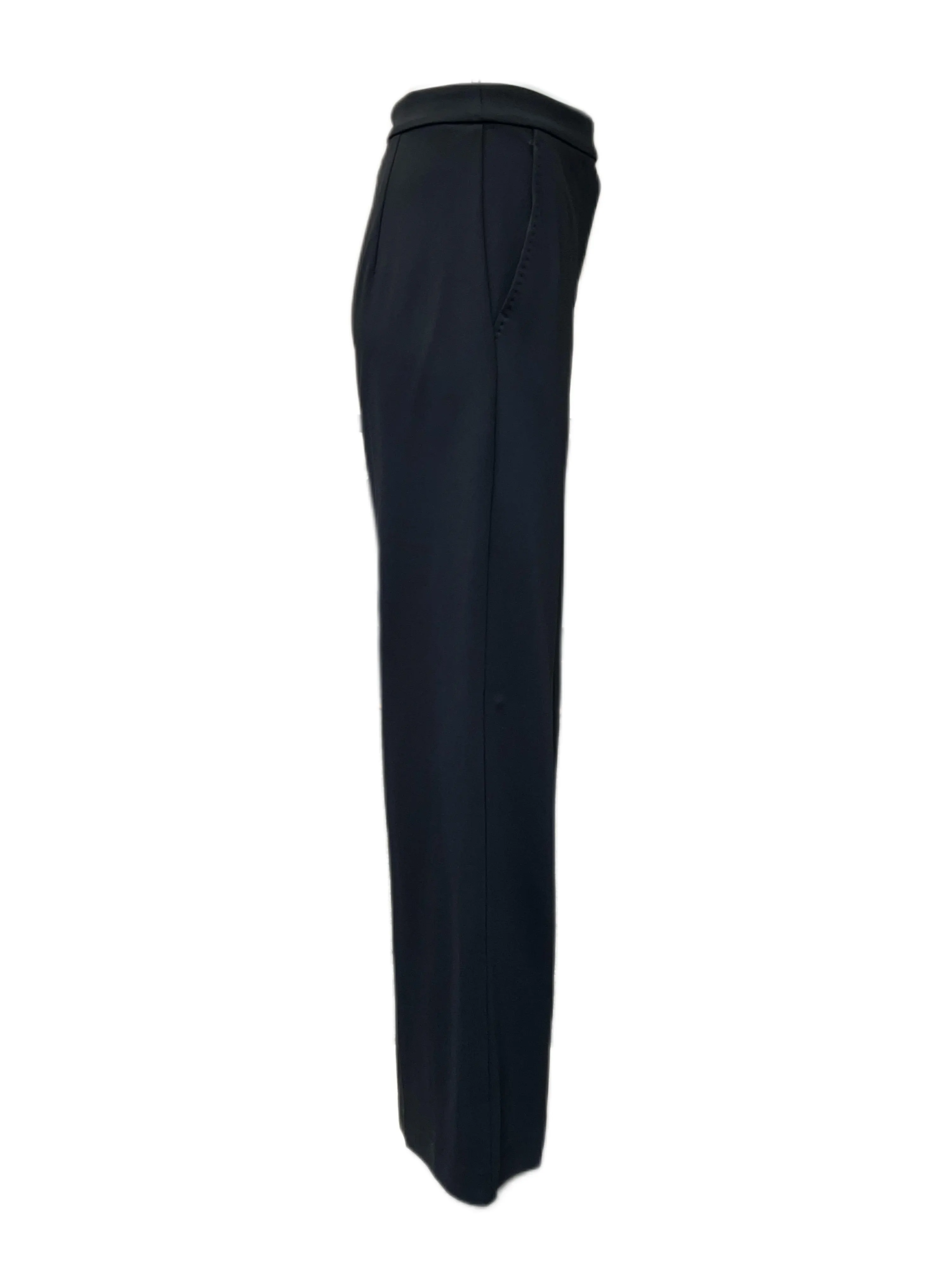 Max Mara Women's Black Ostile Mid Rise Slim Fit Pants NWT