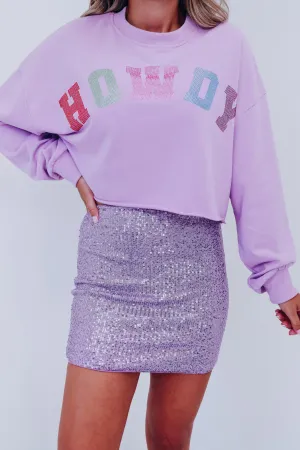Midge Sequin Mini Skirt - Lavender