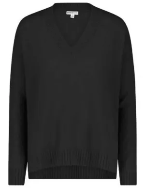 Minnie Rose Cashmere Long and Lean V Neck Sweater