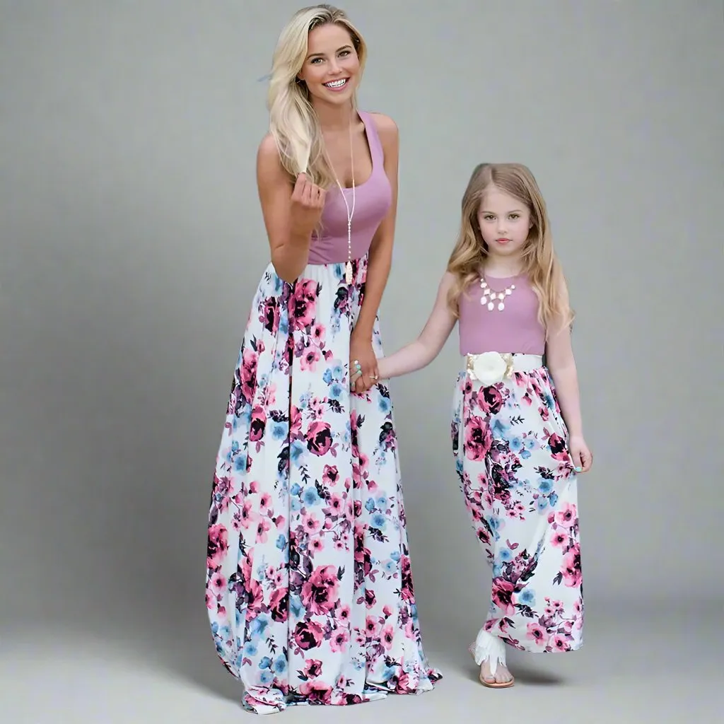 Mommy & Me Spring Flowers Dress