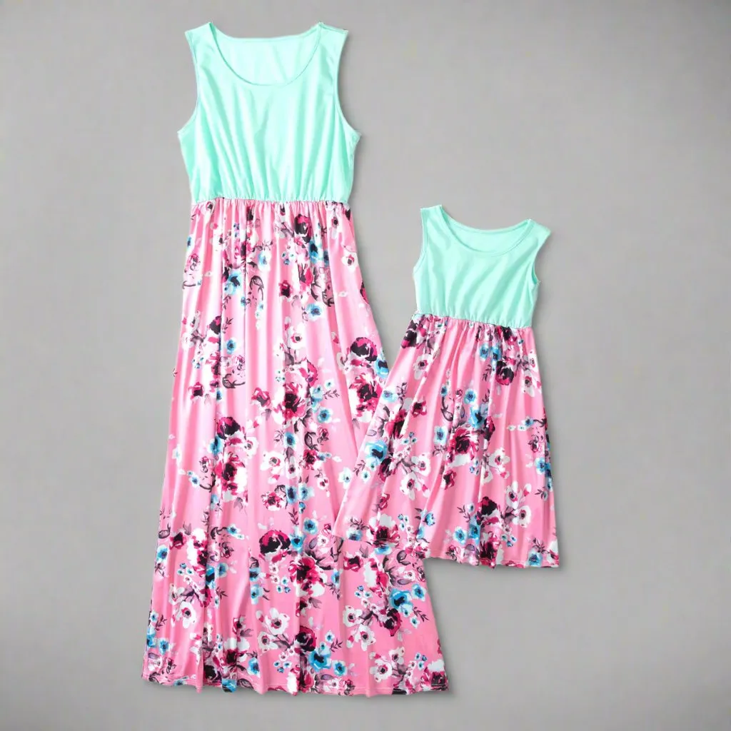 Mommy & Me Spring Flowers Dress