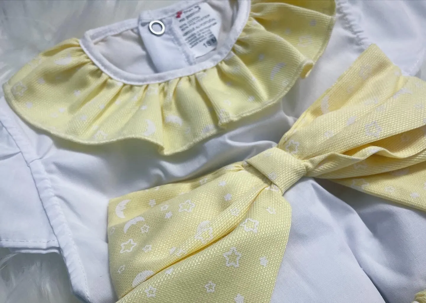 Moon and Star Bow Frilly Jam Pants and Blouse Set
