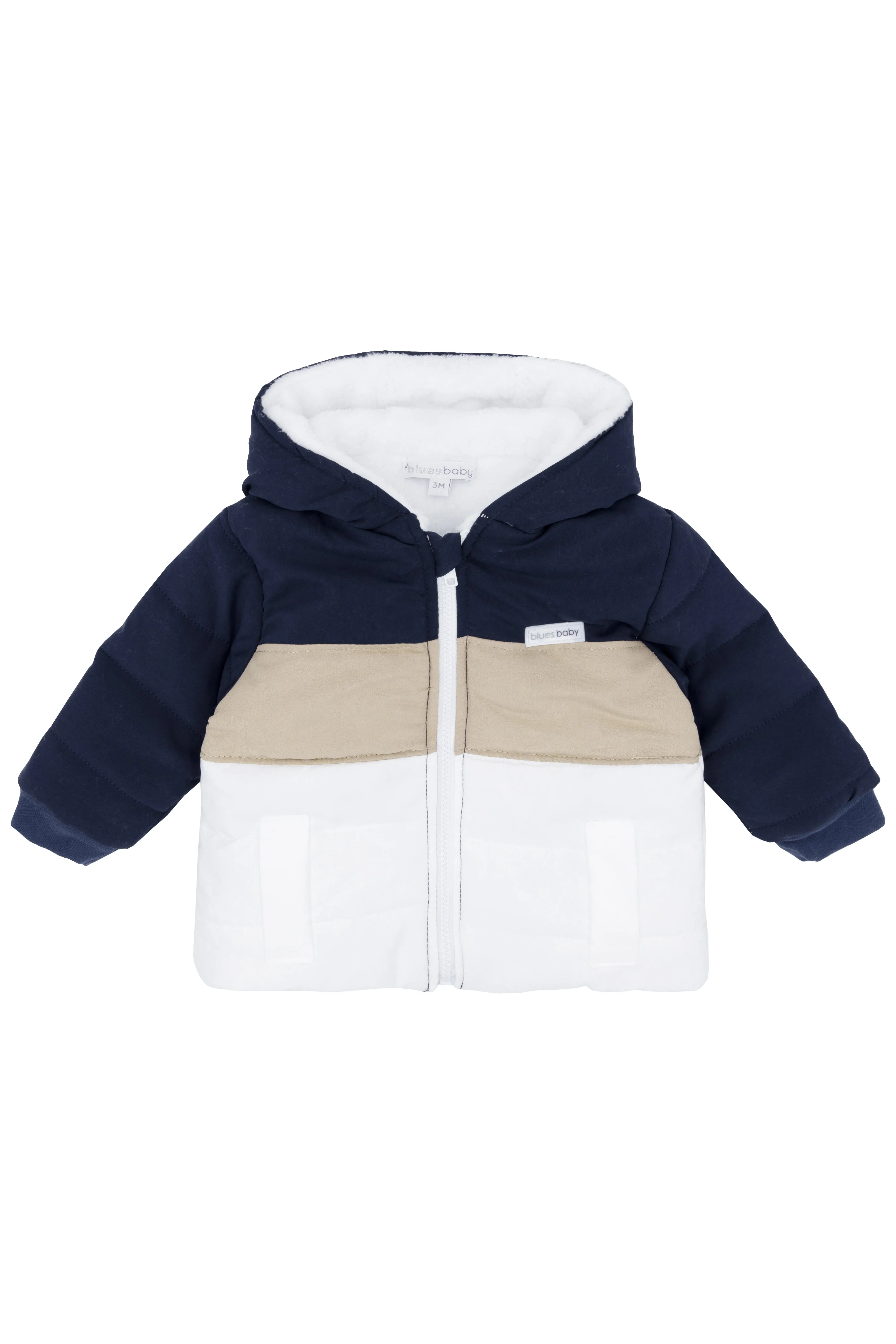 Navy & Beige Colour Block Jacket
