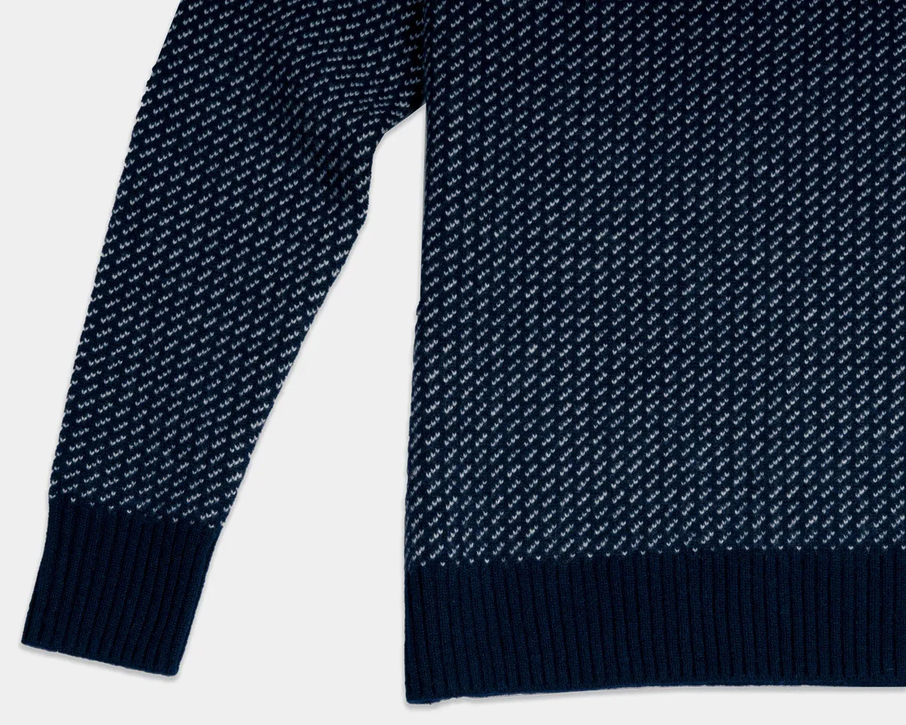 Navy Norwegian Cashmere Fisherman Sweater (Sale Size S Only)