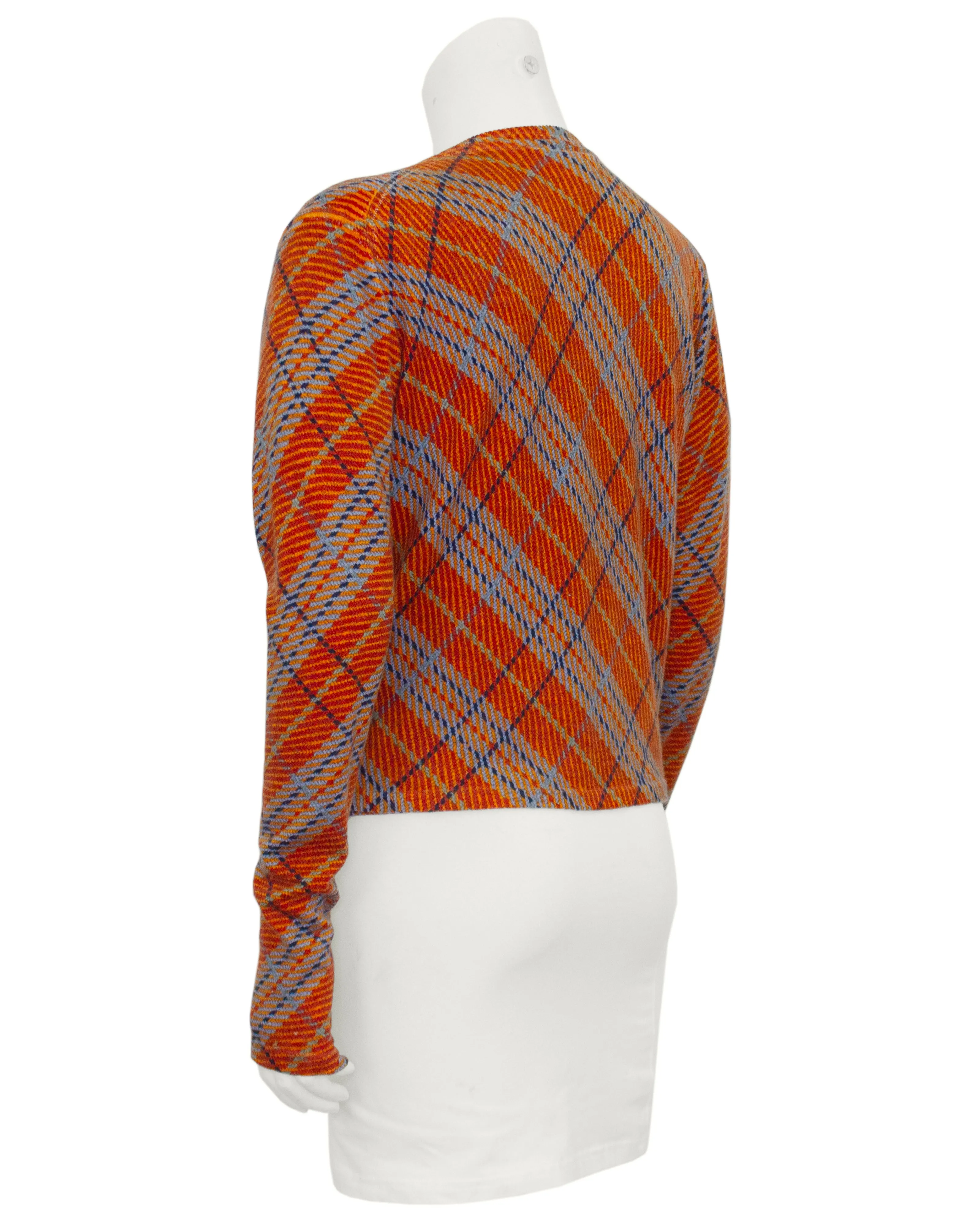 Orange and Blue Argyle Sweater Set