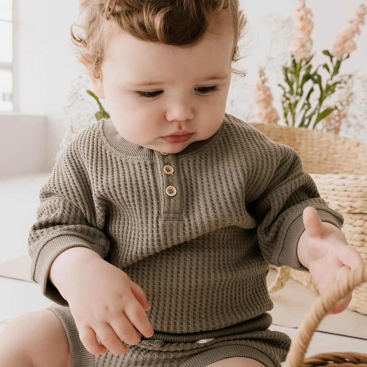 Organic Cotton Waffle Andy Top - In the Meadow Kollektion
