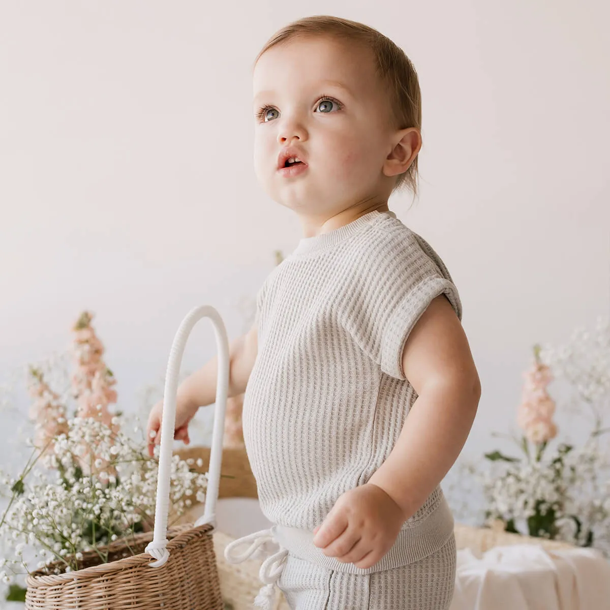 Organic Cotton Waffle Noah Top - In the Meadow