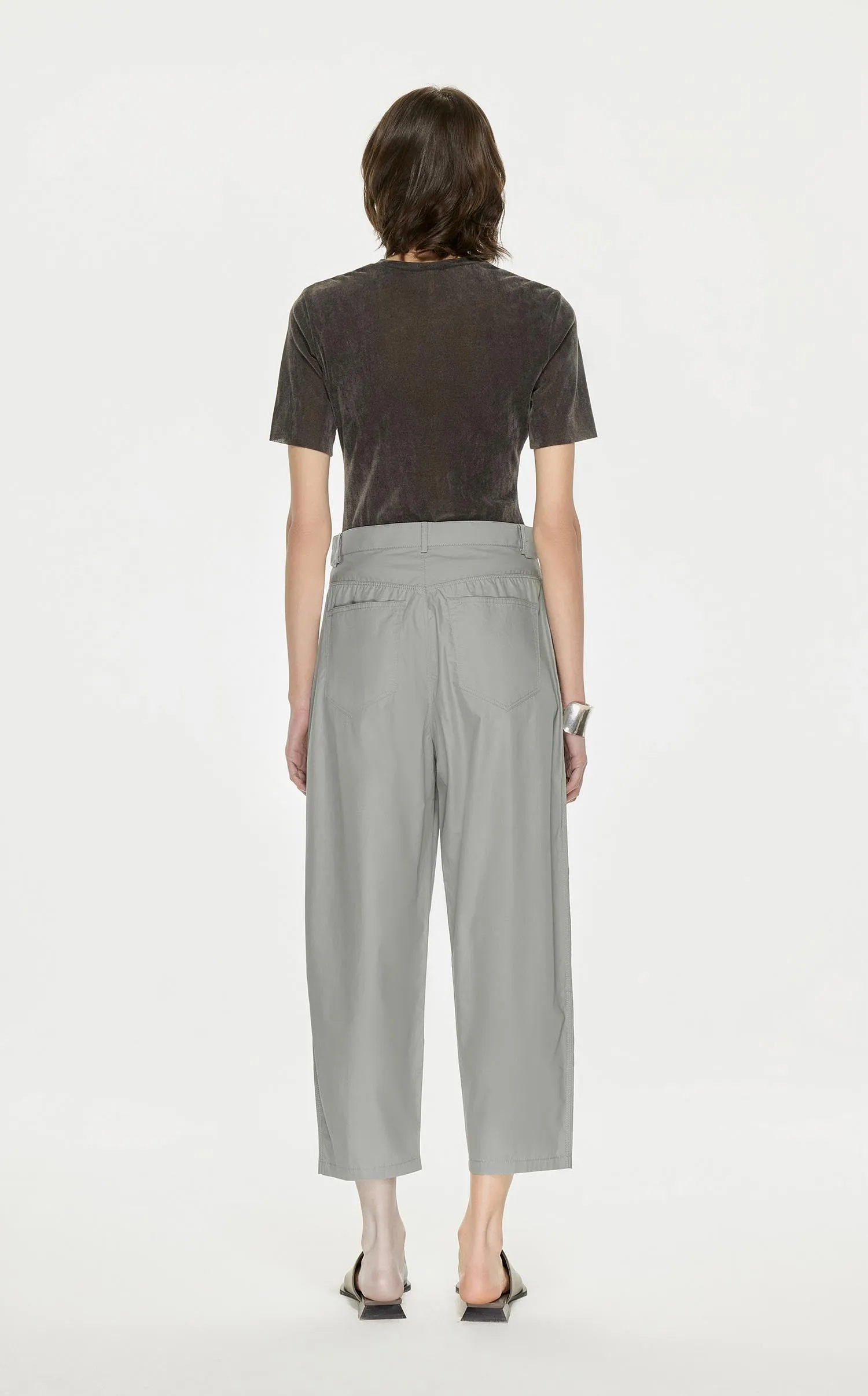 Pants / JNBY Solid Cotton Cropped Pants (100% Cotton)