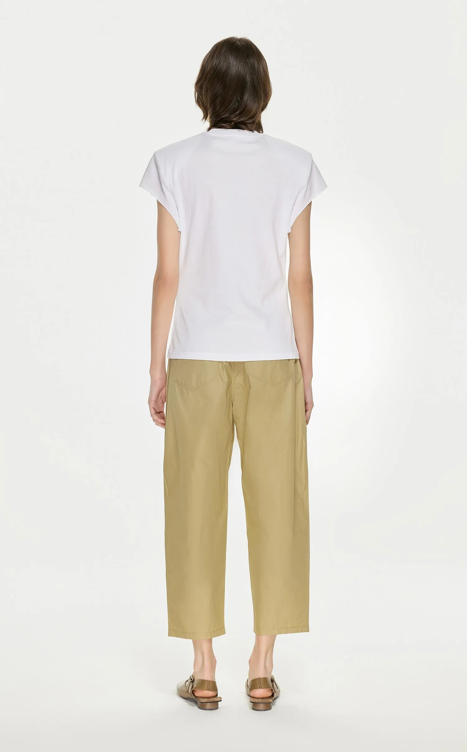 Pants / JNBY Solid Cotton Cropped Pants (100% Cotton)