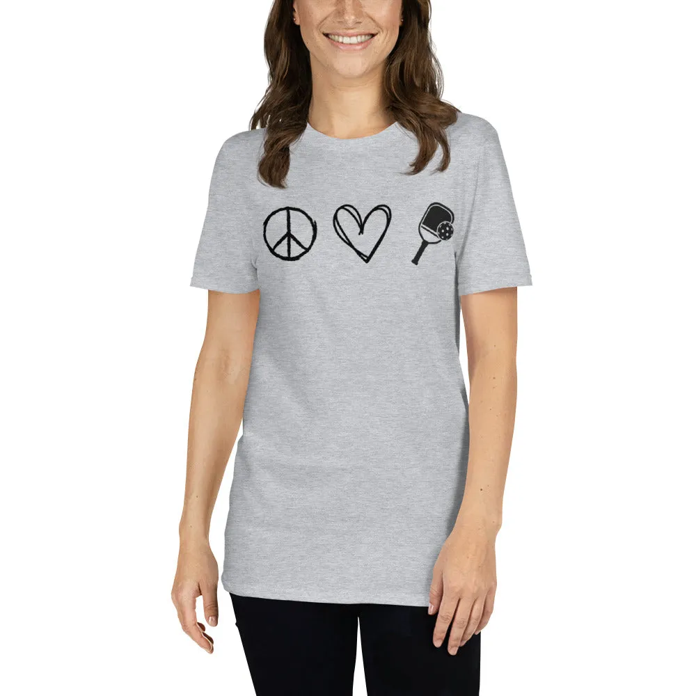 Peace Love & Pickleball Short-Sleeve Women's T-Shirt