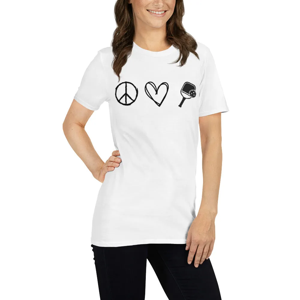 Peace Love & Pickleball Short-Sleeve Women's T-Shirt