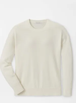 Peter Millar Womens Artisan Crafted Cashmere Crewneck Sweater - IVORY
