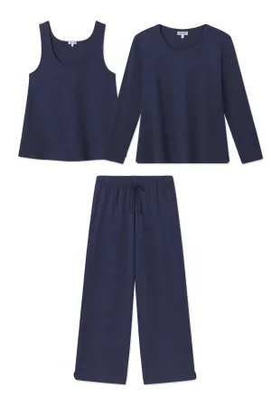 Pointelle Pants Bundle in English Navy