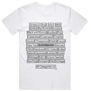 Porn Categories T-Shirt