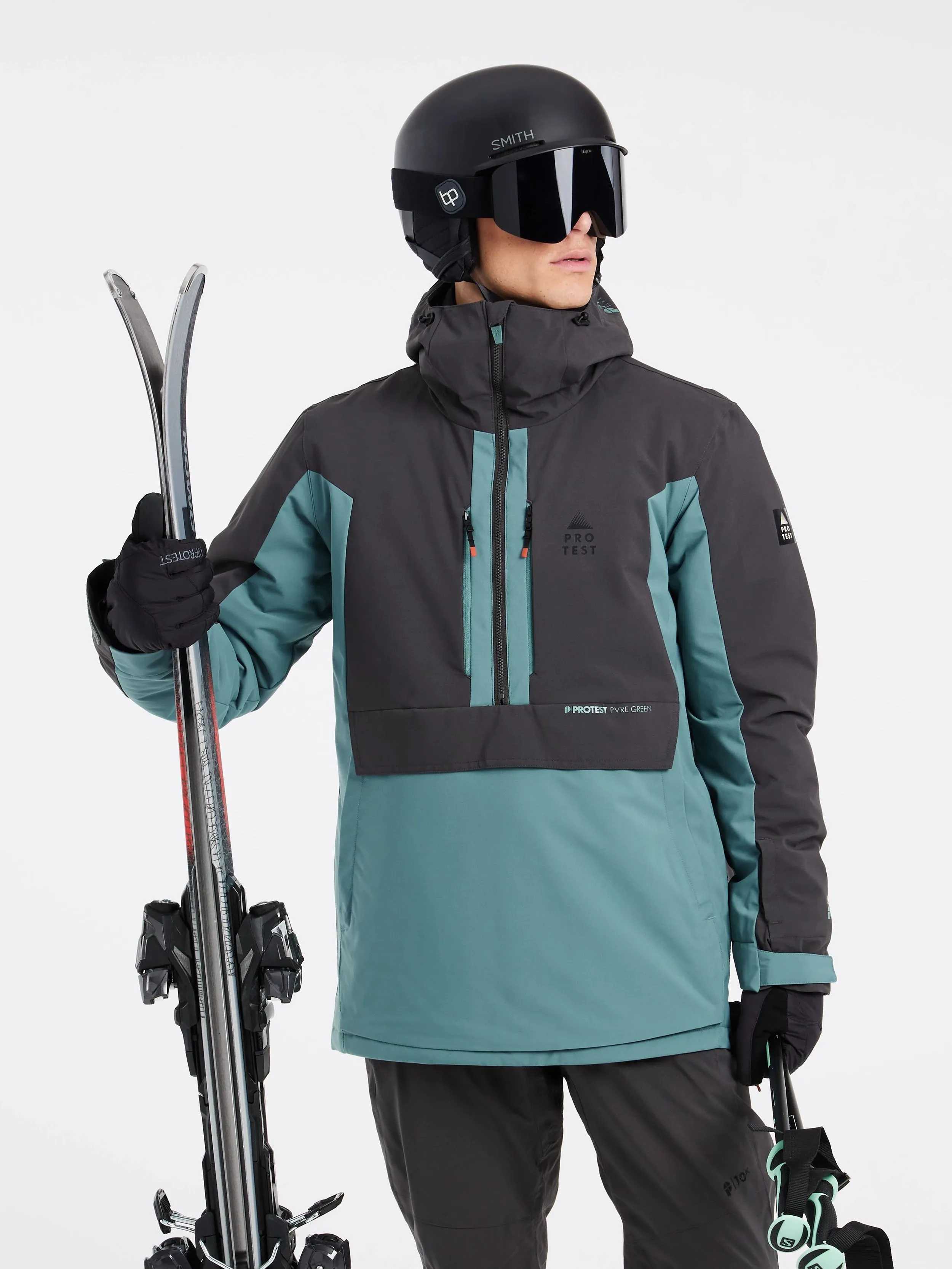Protest Halem Anorak Jacket Mens Deep Grey
