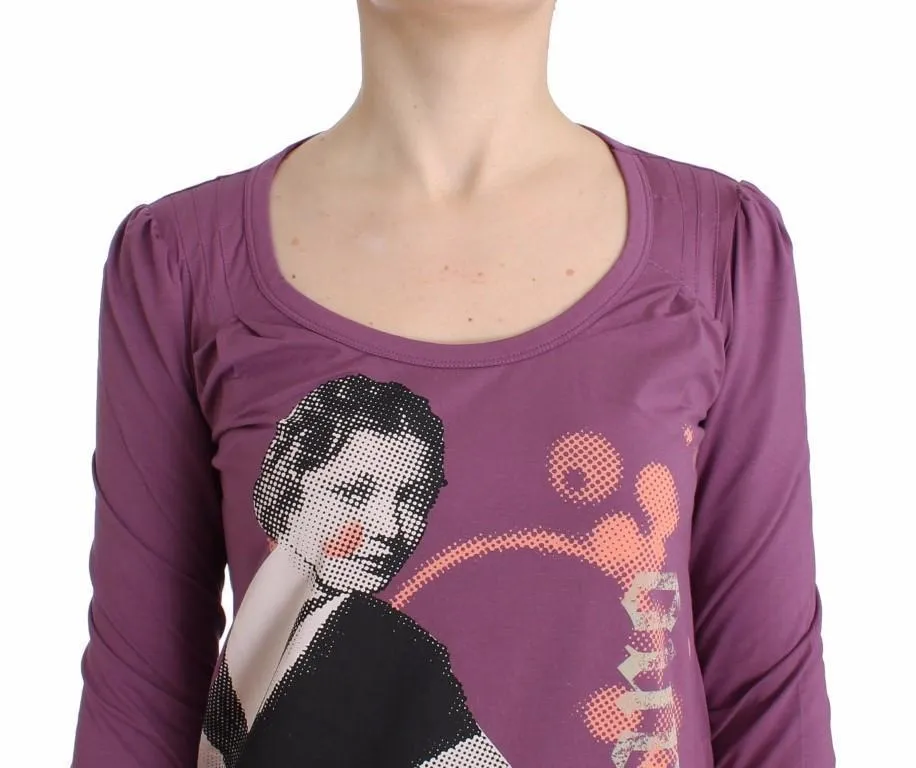 Purple cotton top blouse