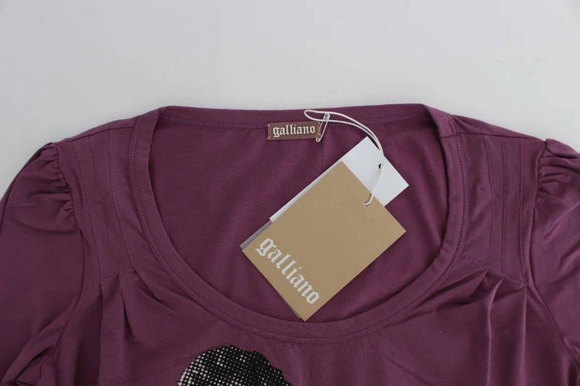 Purple cotton top blouse