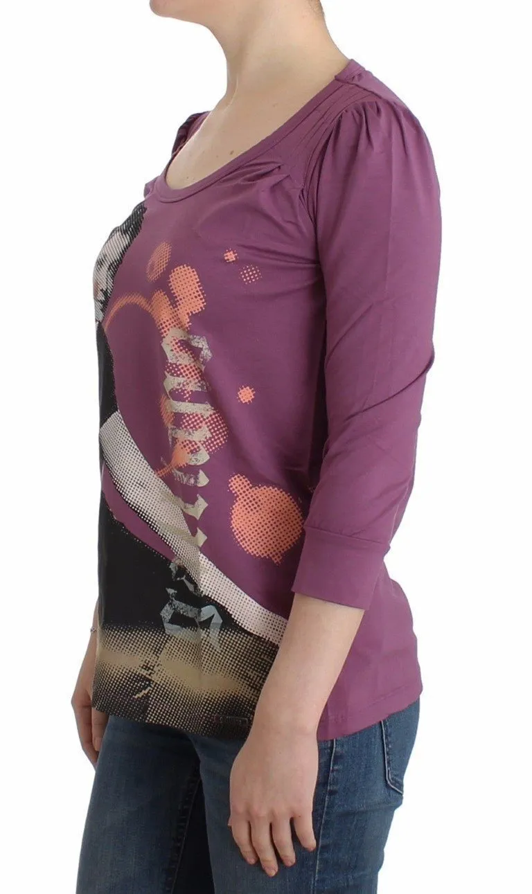 Purple cotton top blouse