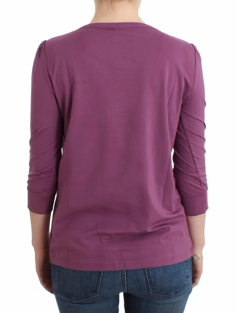 Purple cotton top blouse