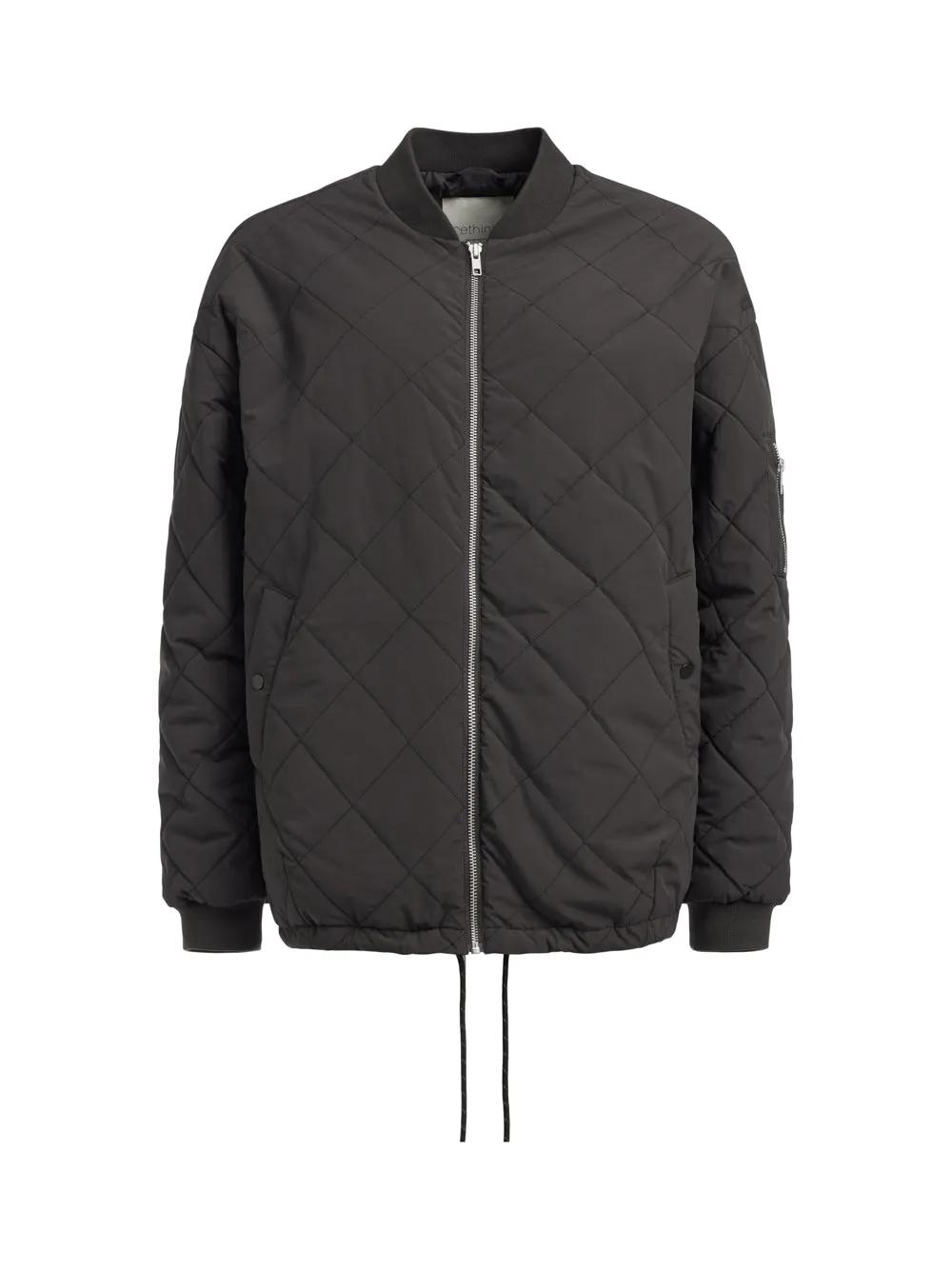 Quilted Bomber Jacket Latté - almost black