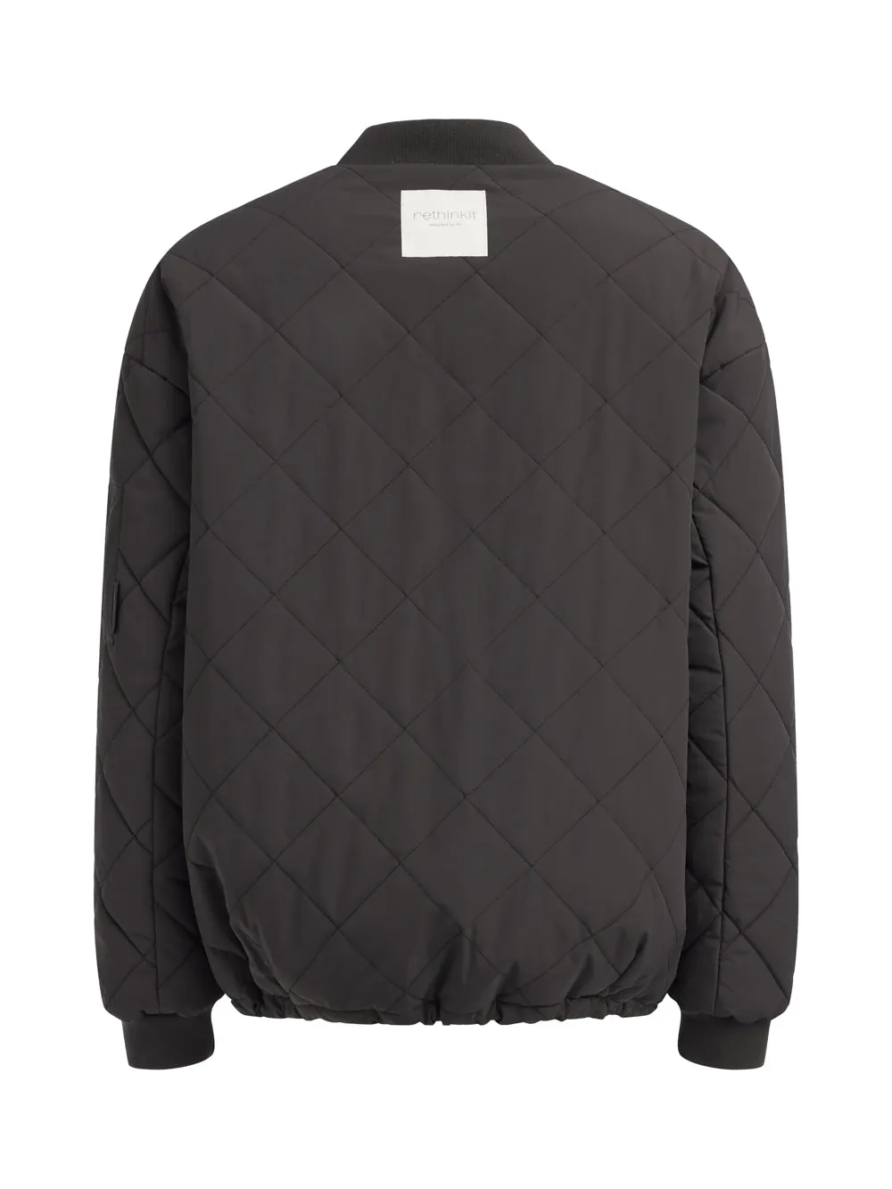 Quilted Bomber Jacket Latté - almost black