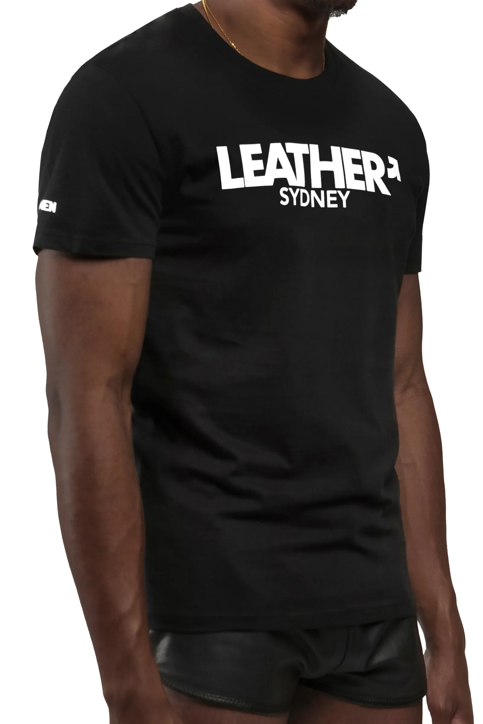 "LEATHER" T-SHIRT - AOM X GEAR BERLIN