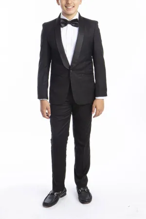 "Trent" Perry Ellis Kids Black 5-Piece Tuxedo