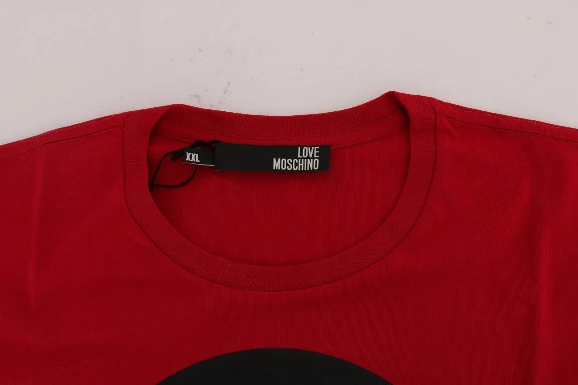 Red Motive Cotton Long Sleeve T-Shirt