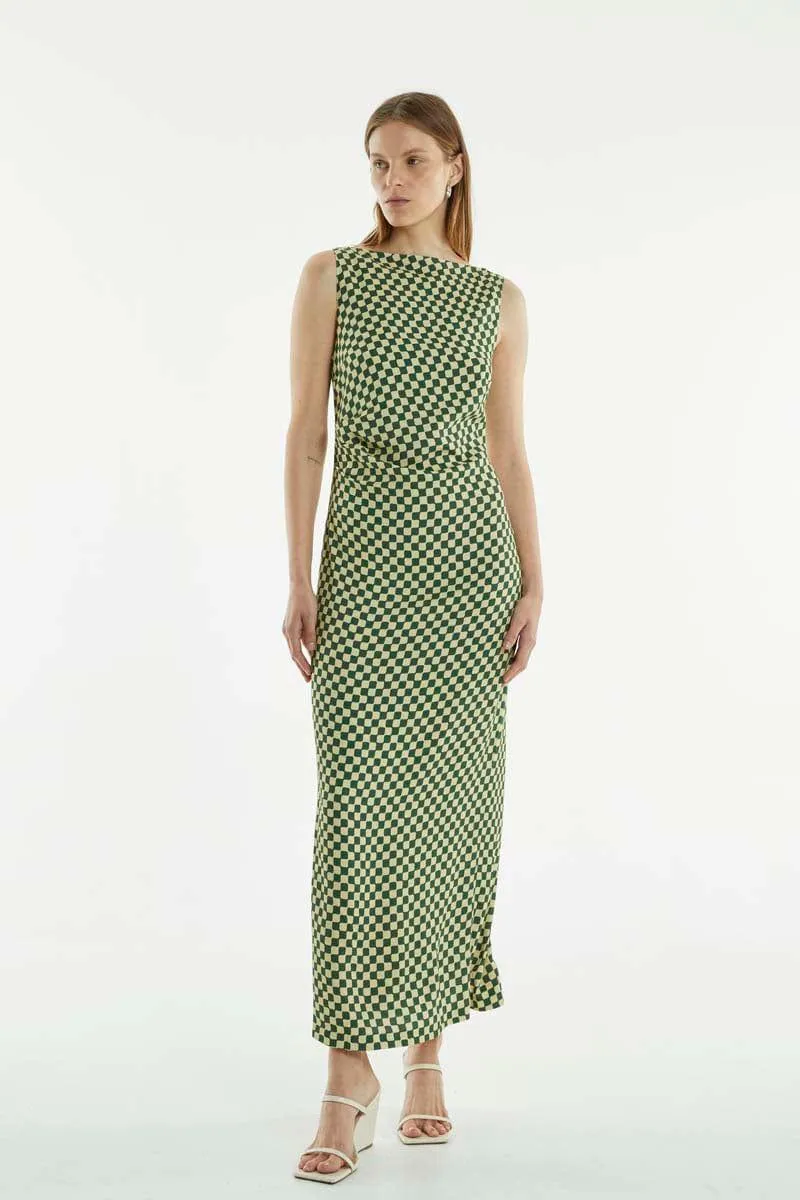 RETROSPECT TUCK MAXI DRESS | CUBISM