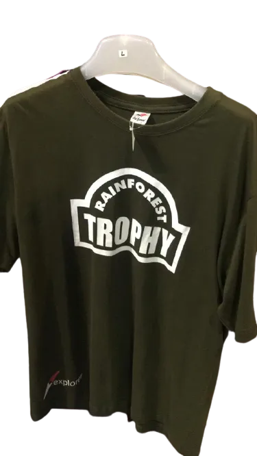 RFT - L ARMY GREEN COTTON T-SHIRT 2019 LTD RAINFOREST TROPHY TEE
