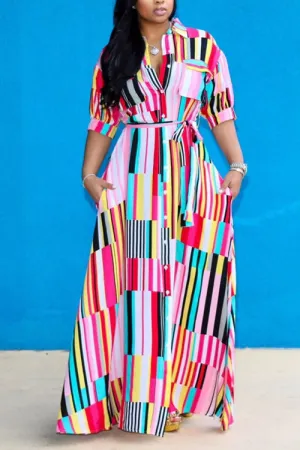 Sabrina Long Strip Dress
