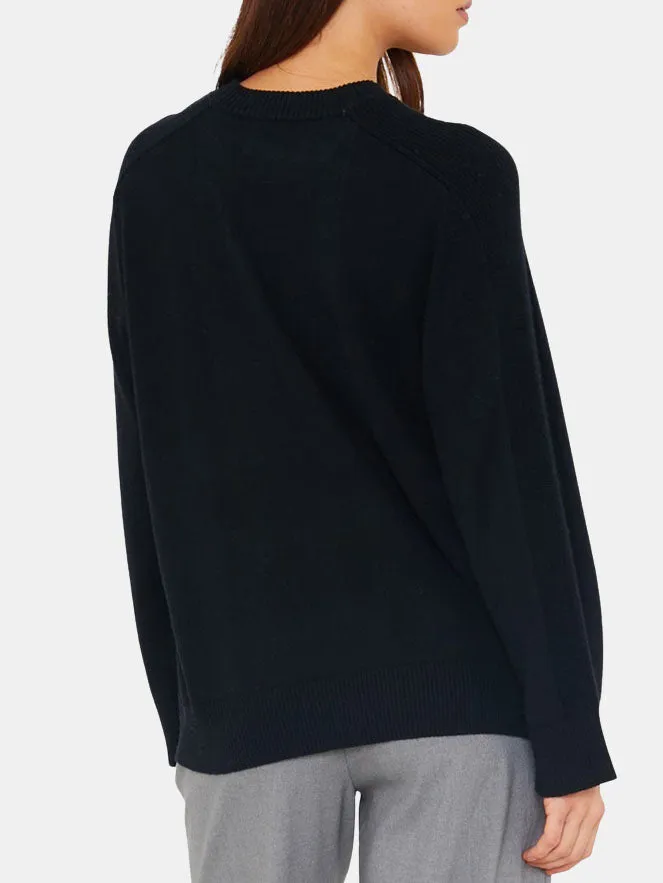 Saddle Shoulder Rib Crew