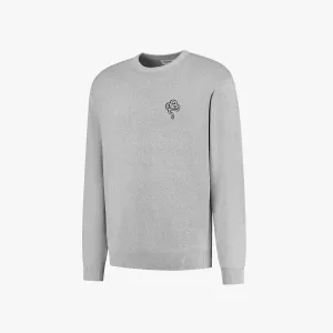 SALVADOR KNITTED CREWNECK | GREY MELEE/BLACK