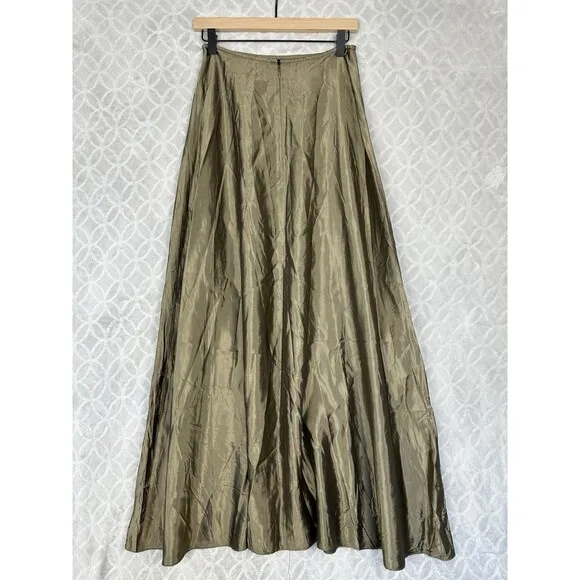 Scott McClintock Millennium 2000 Maxi Skirt Womens 6 Metallic Gold Party Grunge
