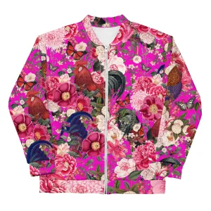 Secret Chicken Garden Bomber Jacket, Roosters