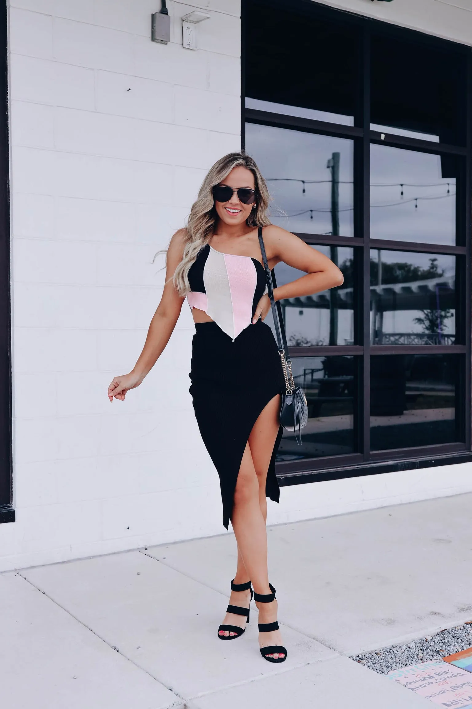 Selah Side Slit Midi Skirt - Black