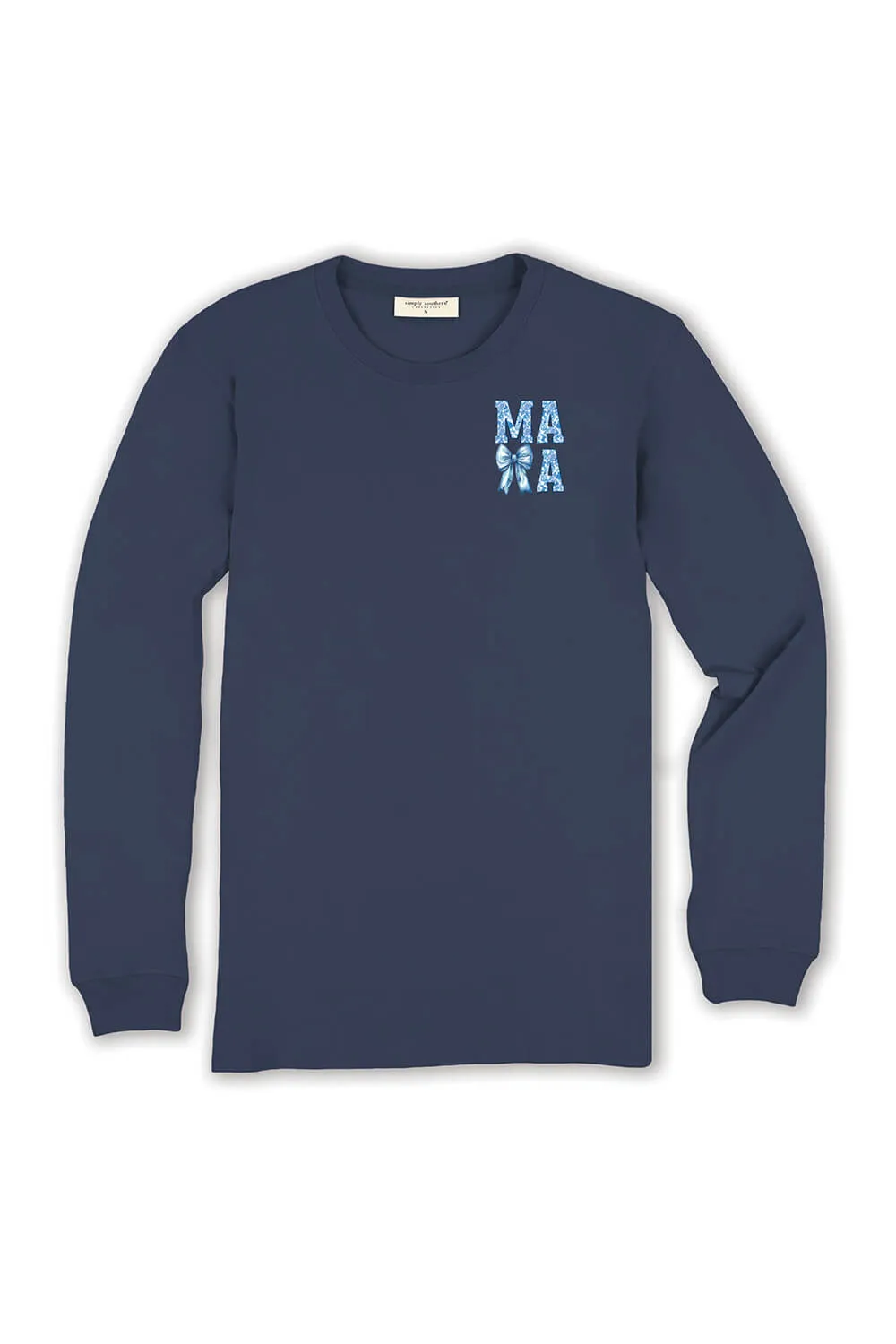 Simply Southern Plus Size Long Sleeve Blessed Mama T-Shirt for Women in Mirage | EXT-LS-BLSMAMA-MIRAGE