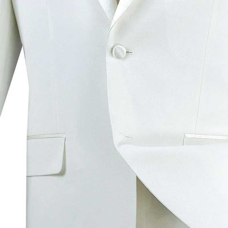 Slim Fit 2 Piece 2 Buttons Design Tuxedo (Ivory) T-SC900