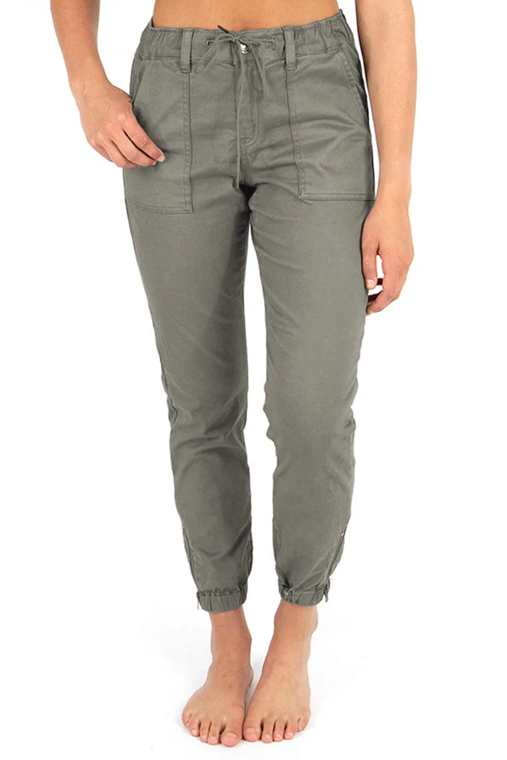 Slim Fit Pocketed Twill Jogger Pants