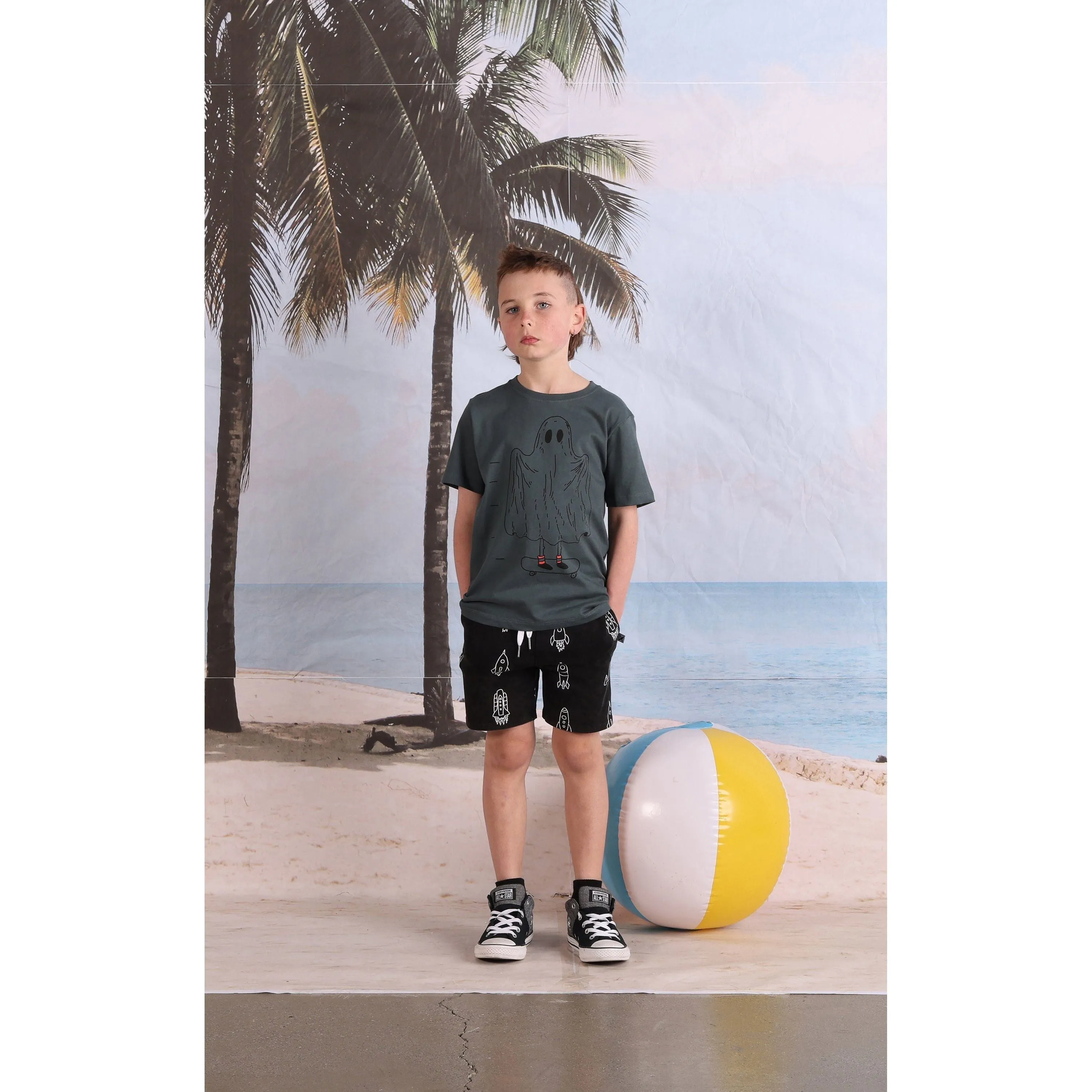 Spooky Skater Tee- Forest