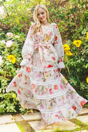 SPRING FLORAL MAXI DRESS