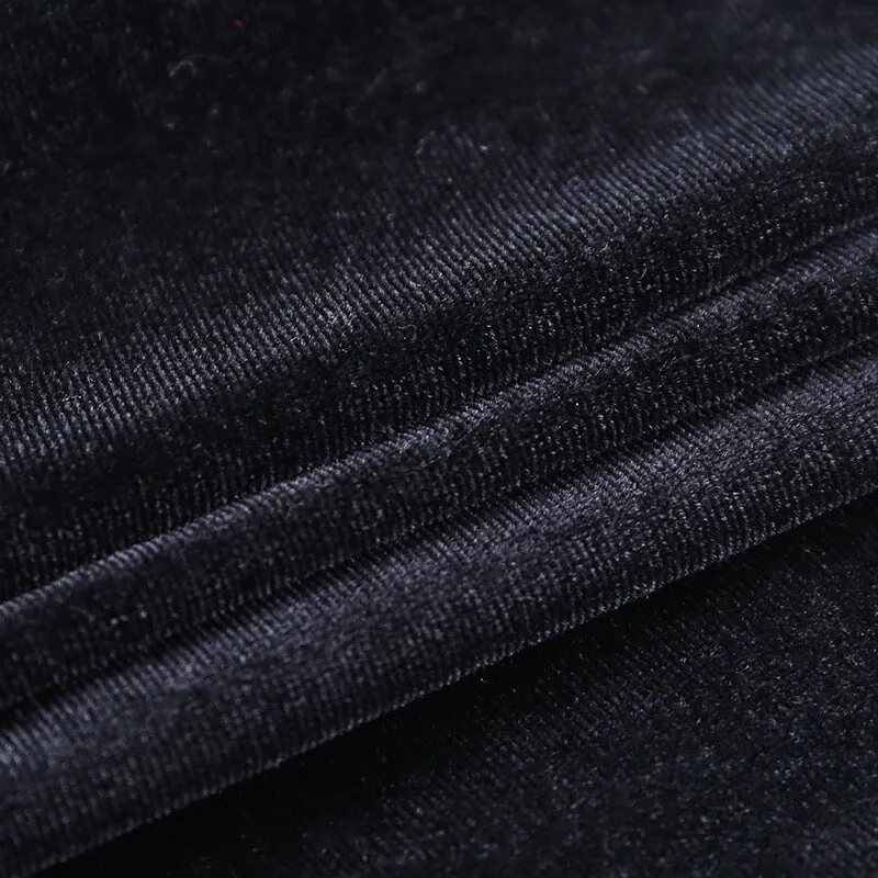 Square Collar Velvet Slit Leg Party Bodycon Mini Dresses