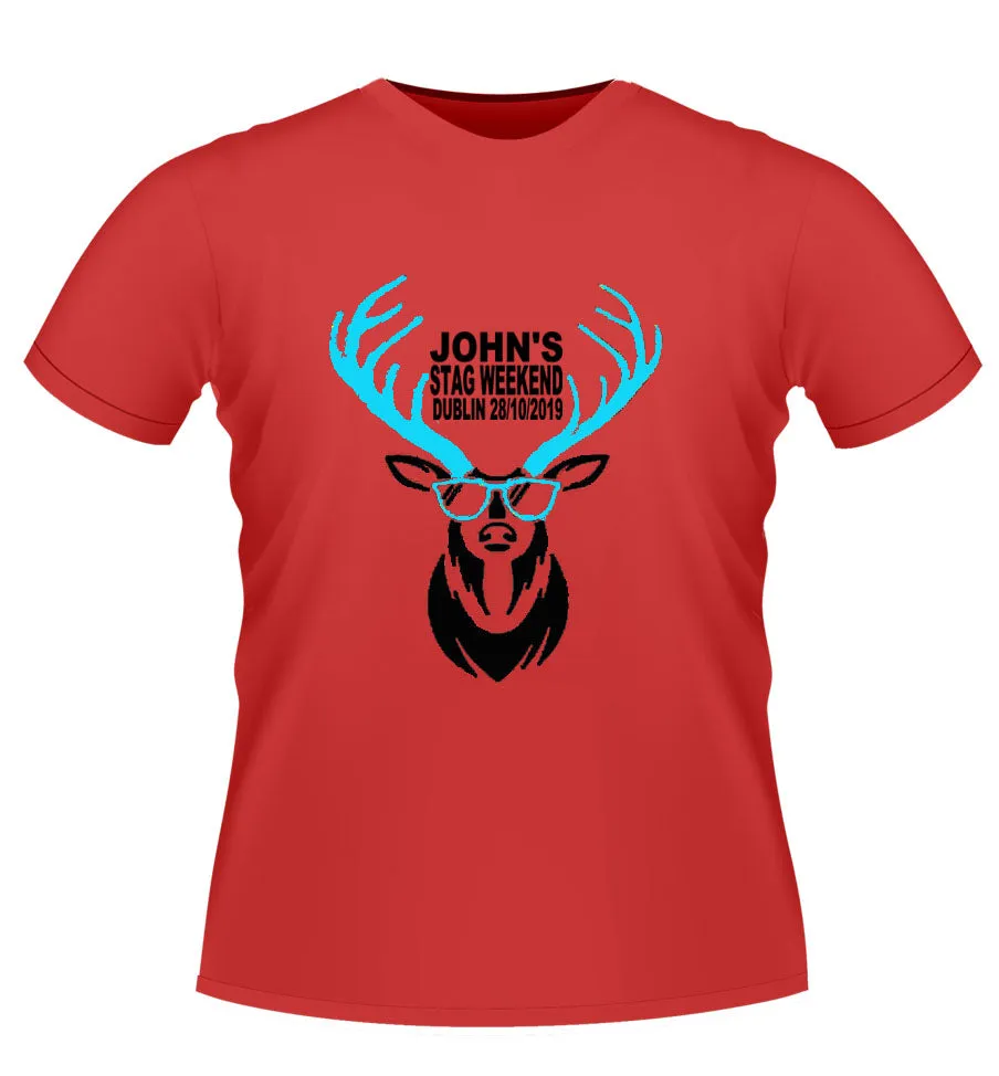'Stag Head' Personalised Stag Party Tshirt