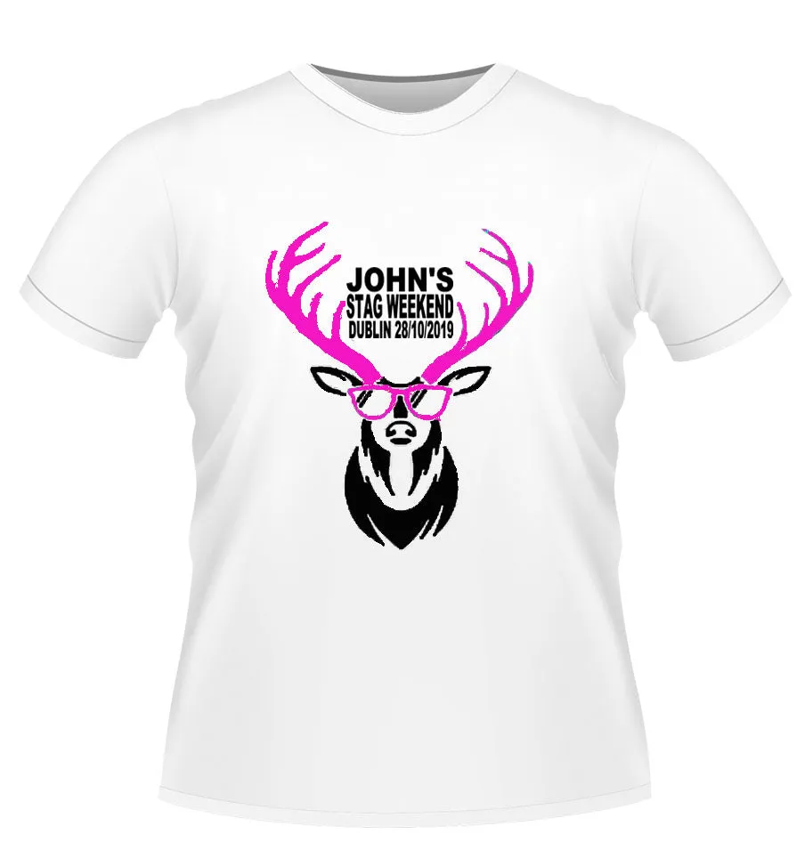 'Stag Head' Personalised Stag Party Tshirt
