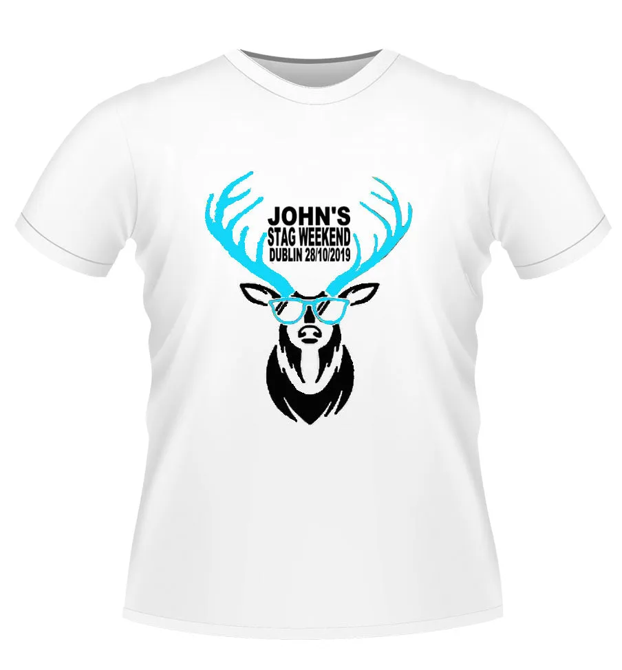 'Stag Head' Personalised Stag Party Tshirt