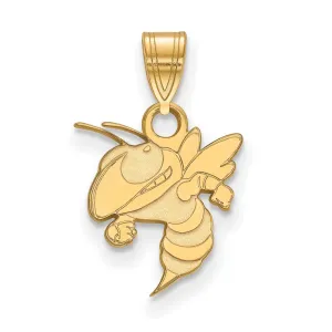 Sterling Silver Gold-plated Georgia Institute of Technology Yellow Jacket Small Pendant