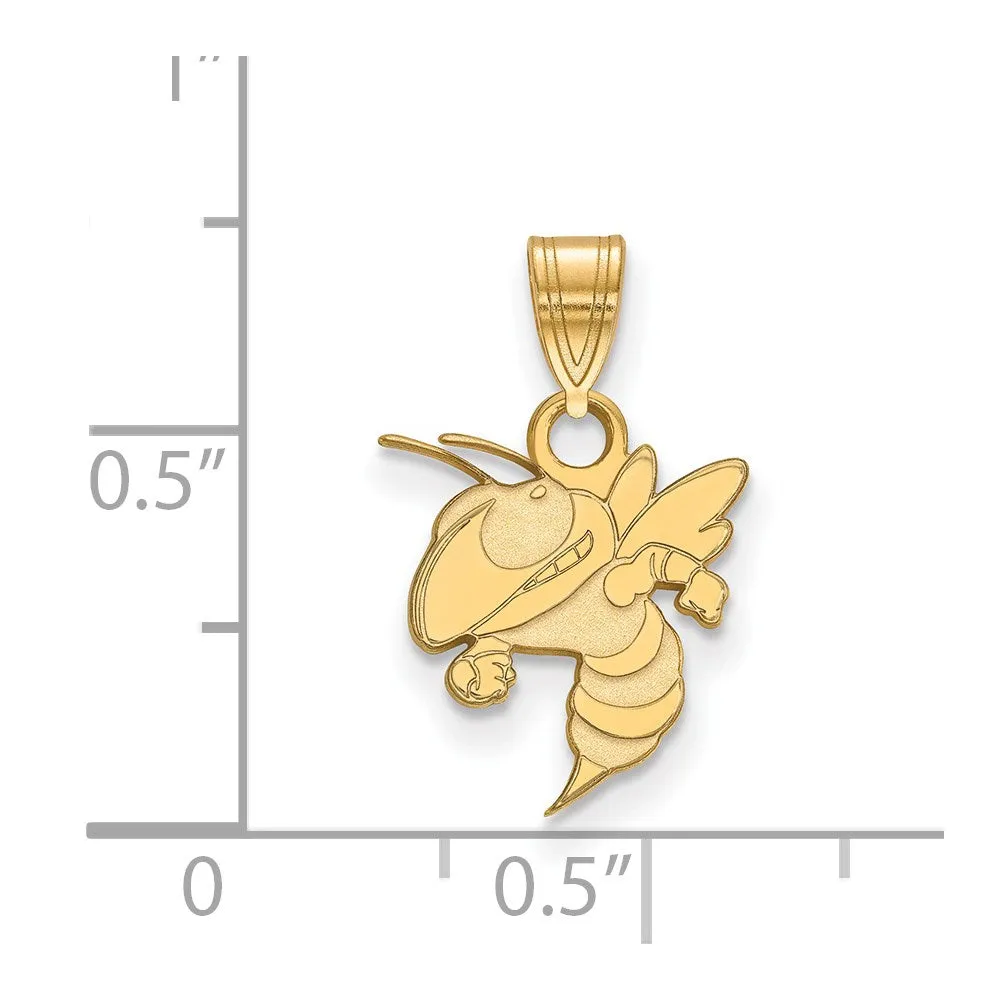 Sterling Silver Gold-plated Georgia Institute of Technology Yellow Jacket Small Pendant