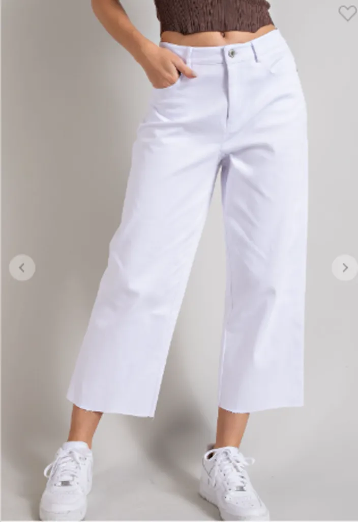 Straight Leg Cropped Pant