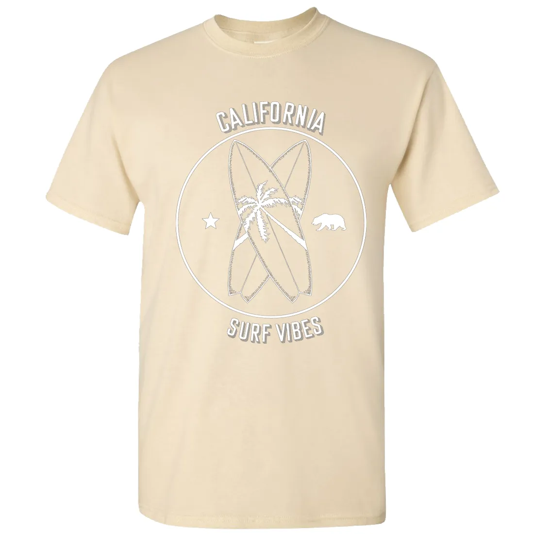 Surf Vibes White Print Asst Colors T-shirt/tee